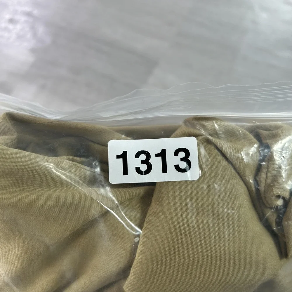 Brioni Pants Mens 40x28 Beige 100% Cotton Pleated Cuffed Dress Chino Italy